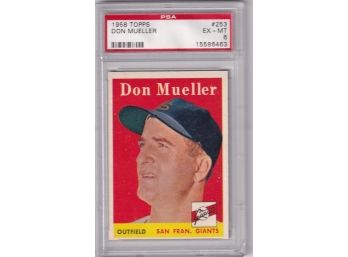 1958 Topps Don Mueller PSA 6 EX-MT
