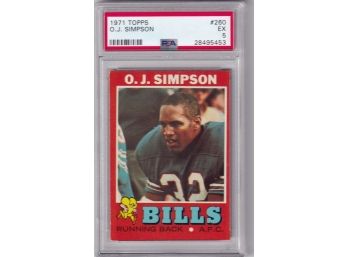 1971 Topps O.J Simpson PSA 5 EX