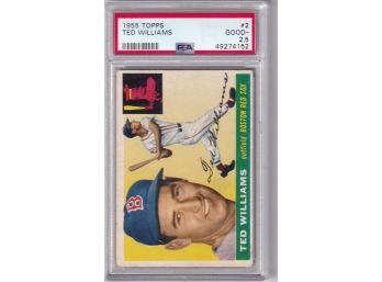 1955 Topps Ted Williams PSA 2.5 Good