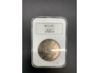 1891 O Morgan Silver Dollar NGC MS 63