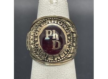 10k Oklahoma University PHD Class Ring Size 6