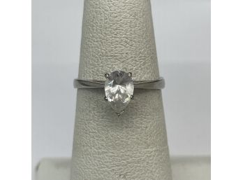 Pear Shaped CZ 14k Ring Size 6 1/4