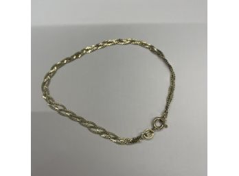 14k Braided Bracelet 7 1/4' Long