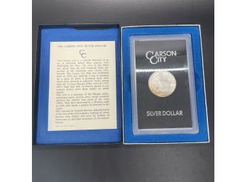 1884 CC Morgan Silver Dollar With Commemorative US Display