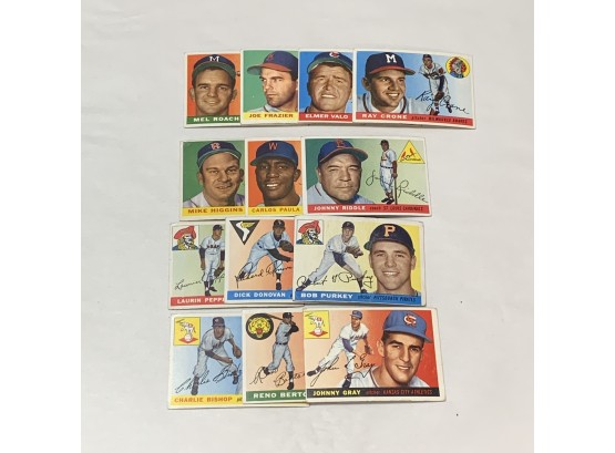 Lot Of 13 1955 Topps Baseball Cards