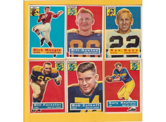 Lot Of 6t  1956 Topps Football Cards Mixed