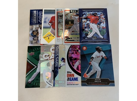 Ten David Ortiz Baseball Cards