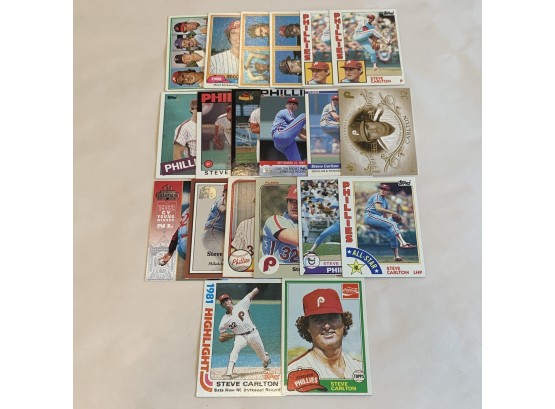 Vintage Lot Of Steve Carlton Baseball Cards