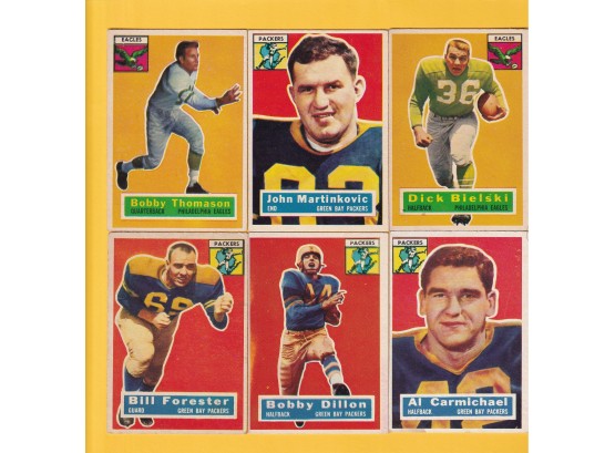 Lot Of 6 1956 Topps Football Cards Mixed