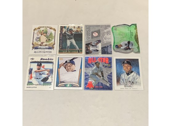 Lot Of 8 Derek Jeter Cards Inserts And Rookie