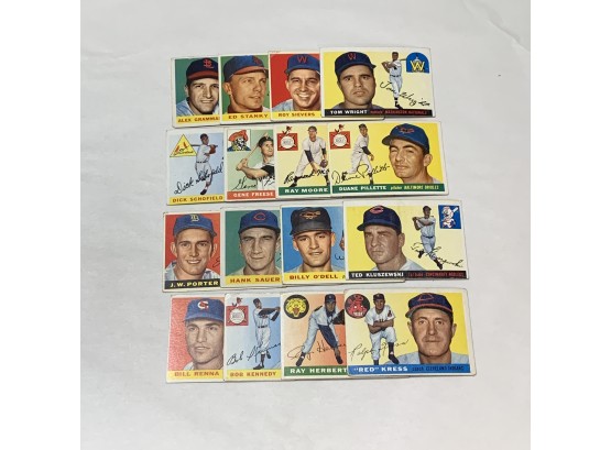 Lot Of 16  1955 Topps Baseball Cards