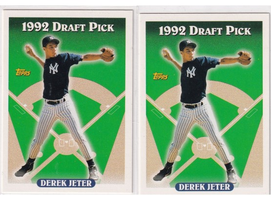 2 1993 Topps Derek Jeter 1992 Draft Pick Rookie Card