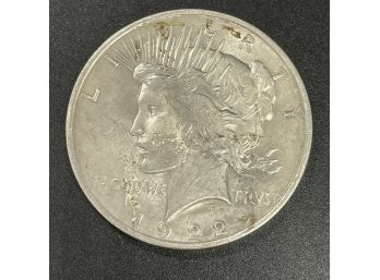 1922  Peace Silver Dollar