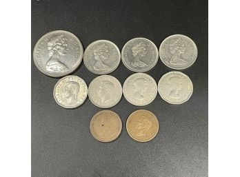 10 Canadian Coins Mixed