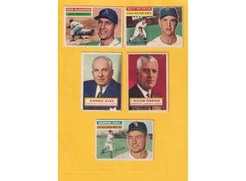 5 1956 Topps Baseball Cards