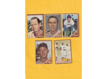 5 1962 Topps Baseball Cards