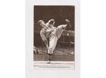 ''1937 Pose' Personally Hand Signed By Bob Feller' Small Print