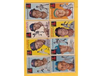 8 1954 Topps Boston Red Sox Cards