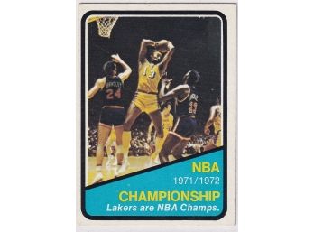 1972 Topps NBA 1971/72 Championshop Lakers