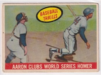 1959 Topps Aaron Clubs World Series Homer