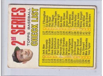 1967 Topps 2nd Series Checklist