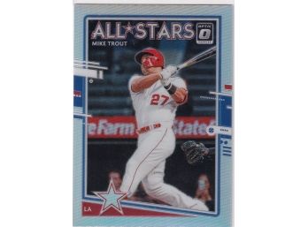 2020 Panini Donruss Optic Mike Trout All Star Refractor Card