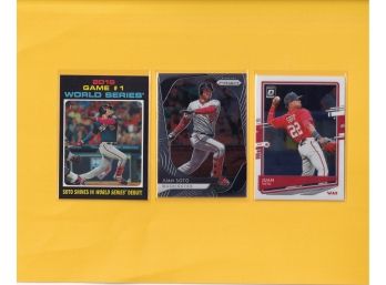 3 Juan Soto Baseball Cards