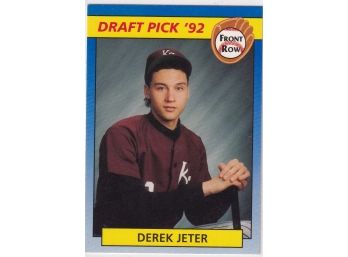 1992 Front Row Promo Card Derek Jeter  Draft Pick