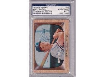 1955 Bowman Andy Pafko PSA/DNA Certified Authentic
