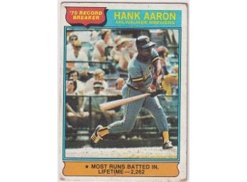 1976 Topps Hank Aaron '75 Record Breaker