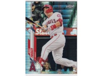 2020 Topps Chrome Mike Trout Refractor Card