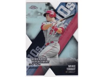 2020 Topps Chrome Mike Trout Wins Above Replacement Refractor Card