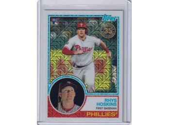 2018 Topps Silver Pack 35th Anniversary Rhys Hoskins Refractor Rookie Card