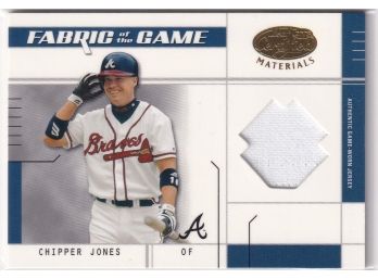 2003 Leaf Certified Materials Chipper Jones Fabric Of The Game