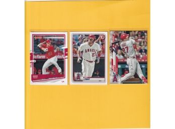 3 Mike Trout Baseball Cards