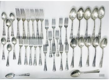 Antique Sterling Flatware Set By George Shiebler Circa 1885  In Luxembourg Pattern