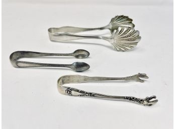 Antique Sterling Silver Tongs
