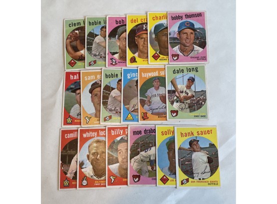 1959 Topps Baseball Cards