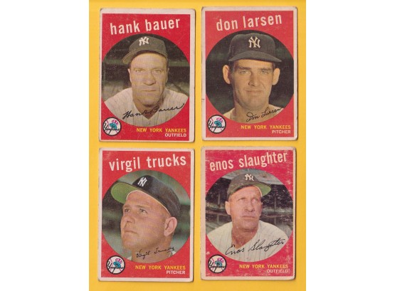 7 1959 Topps  Yankees Baseball Cards
