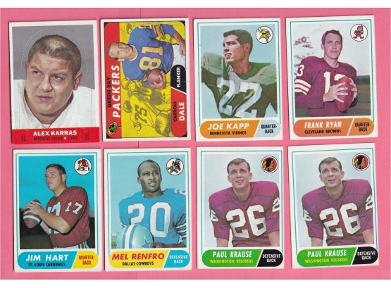 8 Topps  Vintage Football Cards