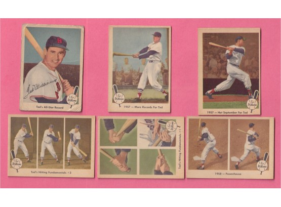 6 1959 Fleer Ted Williams Cards