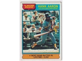1976 Topps 1975 Hank Aaron 75 Record Breaker
