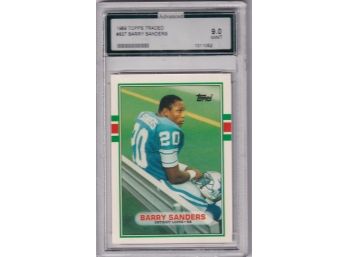 1989 Topps Traded Barry Sanders AGS 9.0 Mint