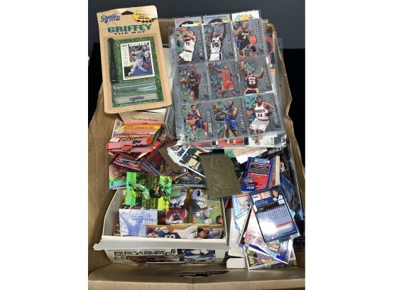 Estate Fresh Box Lot Of Misc. Sports Cards