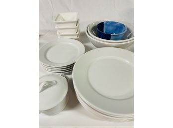 Large Lot Of Crate And Barrel Dishware