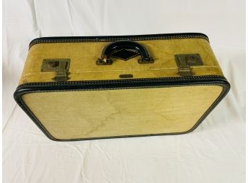 Vintage Luggage With Original Key - Satin Lined