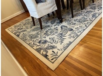Blue And White Floral Rug By Woolrich Home