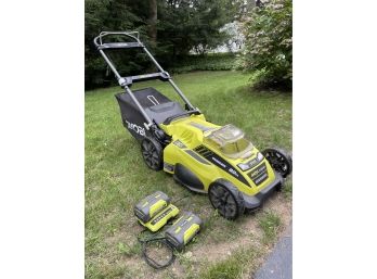 Ryobi Battery Powered Lawn Mower Works Great