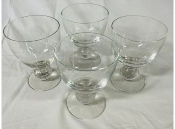 Antique Lot Of 4 Hand Blown Mexican Cocktail Glasses
