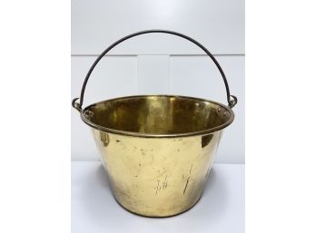 Large Antique Brass Fire Bucket